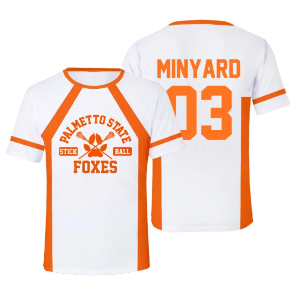 The Foxhole Court Palmetto State Foxes Lacrosse Jersey Cosplay WILDS MINYARD 3D T-shirt Men/Women Clothes Kids Tees
