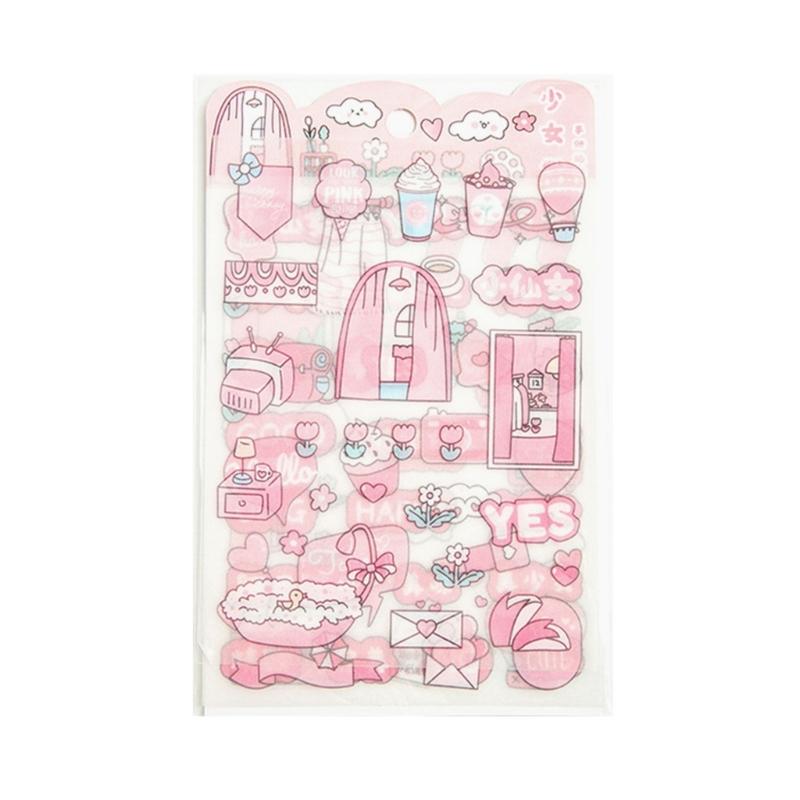 Matte Texture Scrapbook Sticker Waterproof Reusable PET Sticker For Notebook Planner Calendar Journaling Craft Project
