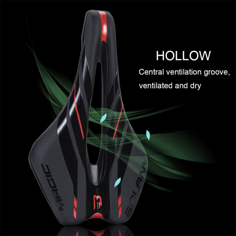 Mountain Bike Seat Cushion Ergonomic Hollowed Comfortable Breathable Waterproof Shock Absorption