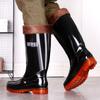 Black men's tall insulating boots 10KV functional insulating men's rain boots electrical construction fishing men's rubber shoes rain shoes