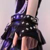 Y2K Millennium Hot Girl Rivet Strap Gloves Punk Style Subculture JK Girl Wasteland Style Accessories Sleeves Cosplay