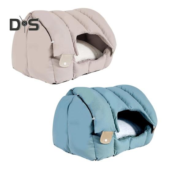 Pet Sofa Dual-Purpose Cat Bed Adjustable Shape Pet House Tent with Washable Removable Cushion for Cats Small Dogs Rabbit