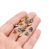 10pcs/lot Evil Eye Gold/Silver Color Tone Charms Connectors Beads For DIY Bracelet Bangle Pendant Jewelry Accessories