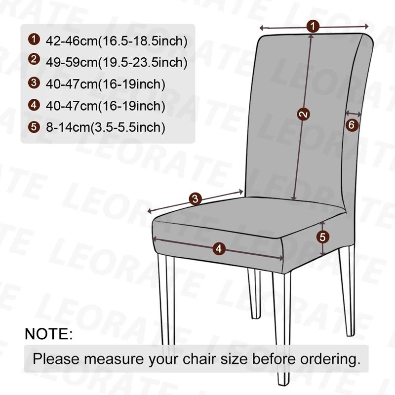 Waterproof Jacquard Chair Cover for Dining Room Stretch Seat Slipcover Home Kitchen Spandex Protector Cases 1/2/3/4/5/6/8pcs