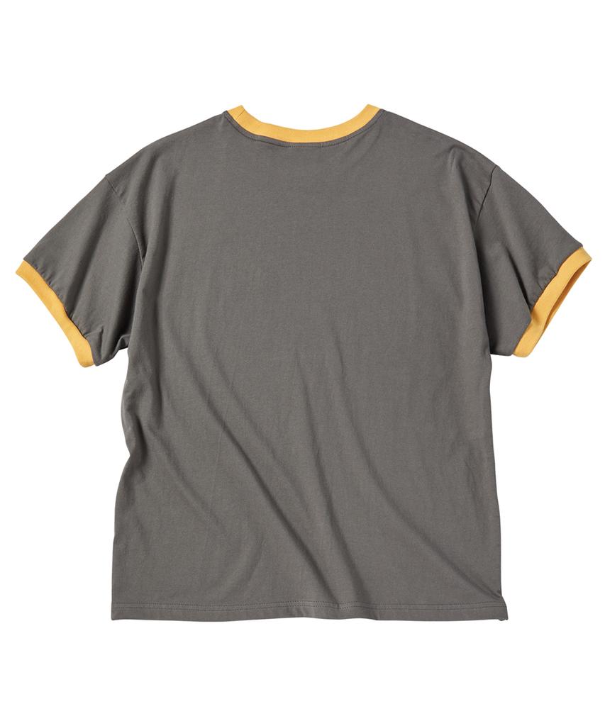 Eontaiteulseoul Archive Unicorn Ringer Crop Short Sleeve Charcoal