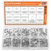 HELIFOUNER 250pcs #2-56 X 3/16", 1/4", 5/16", 3/8", 1/2", 5/8", 3/4", 1", Countersunk Head Socket Cap Screws, Bolts, Washers, and Nuts Kit, Coarse Thr