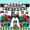 Game On Game Controller Foil Balloon Spiral Flag Set Party Decorations