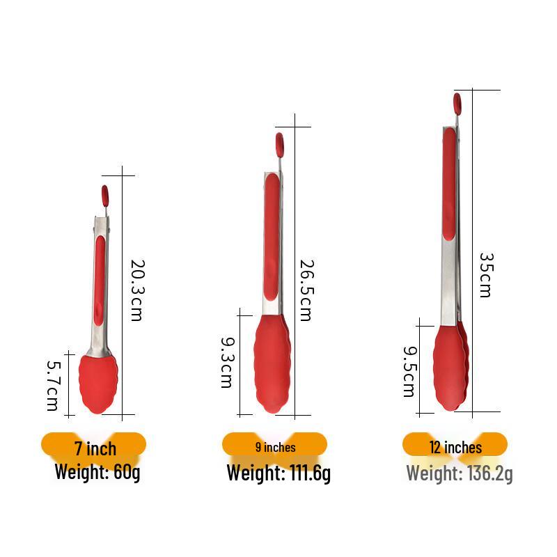 SMVP Silicone Food Tongs