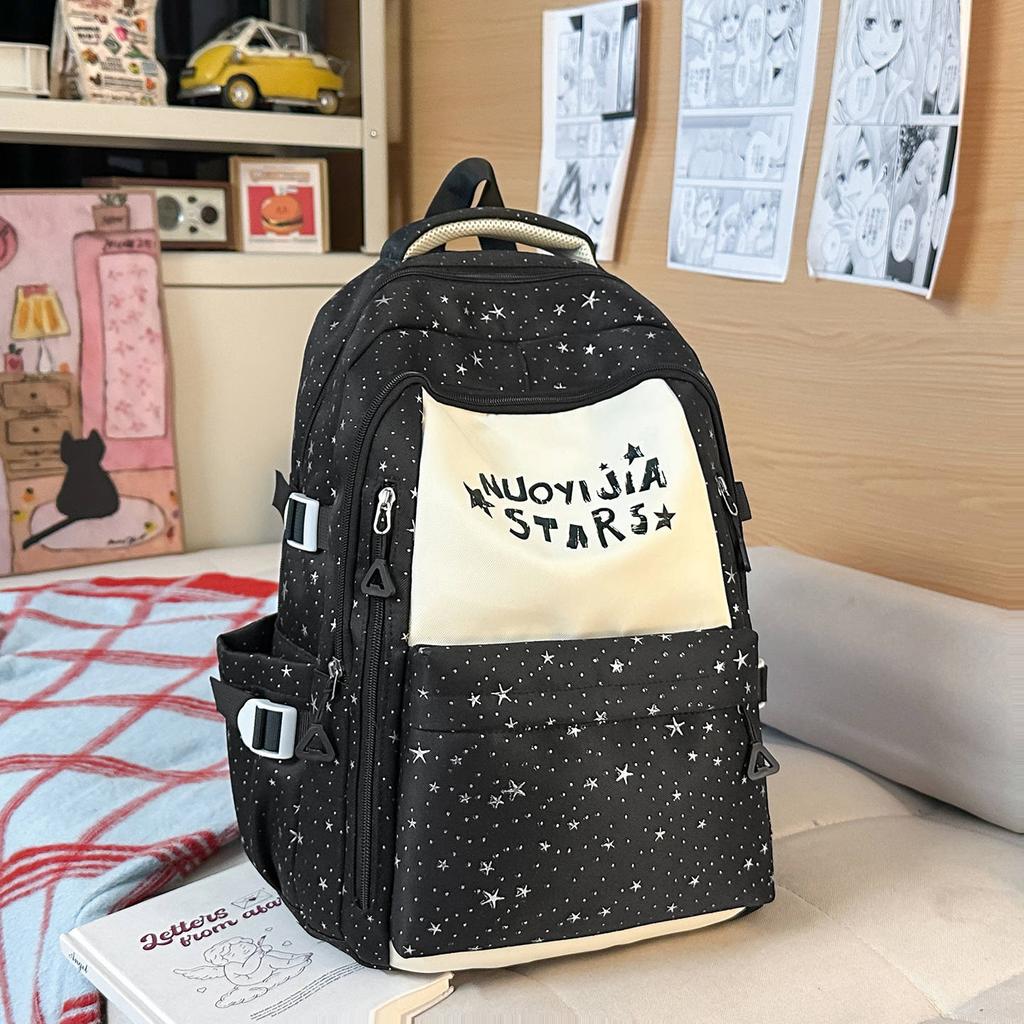 Schoolbag backpack new high school student large capacity star junior high school cute student high value schoolbag backpack