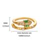 Sparkling Diamond Serpentine Index Finger Ring, Women's Real Gold-plated Micro-inlaid Zircon Niche Open Ring, Fashionable Light Luxury High-end Ring.