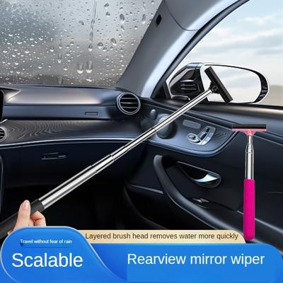 Auto Rückspiegelwischer Edelstahl Teleskopischer Abstreifer Fensterglas Entnebelungswischer Wasserreinigung Auto Wischer