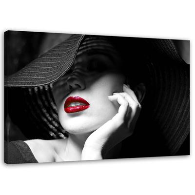Canvas Print, Mystery Woman In a Hat