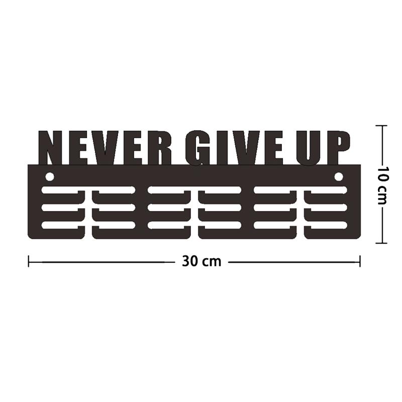 

Never Give Up Medal Holder Sport Medal Hanger Medal Rack Display Acrylic Wall Mounted Medal Rack For Sports Events
