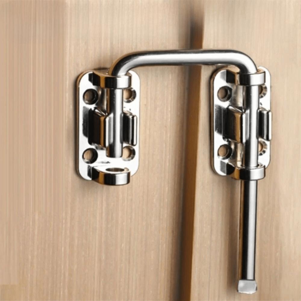 Stainless Steel Door Lock Thickened Safety Barrel Bolt Drawer Non Perforated Buckle  Bathroom Doors