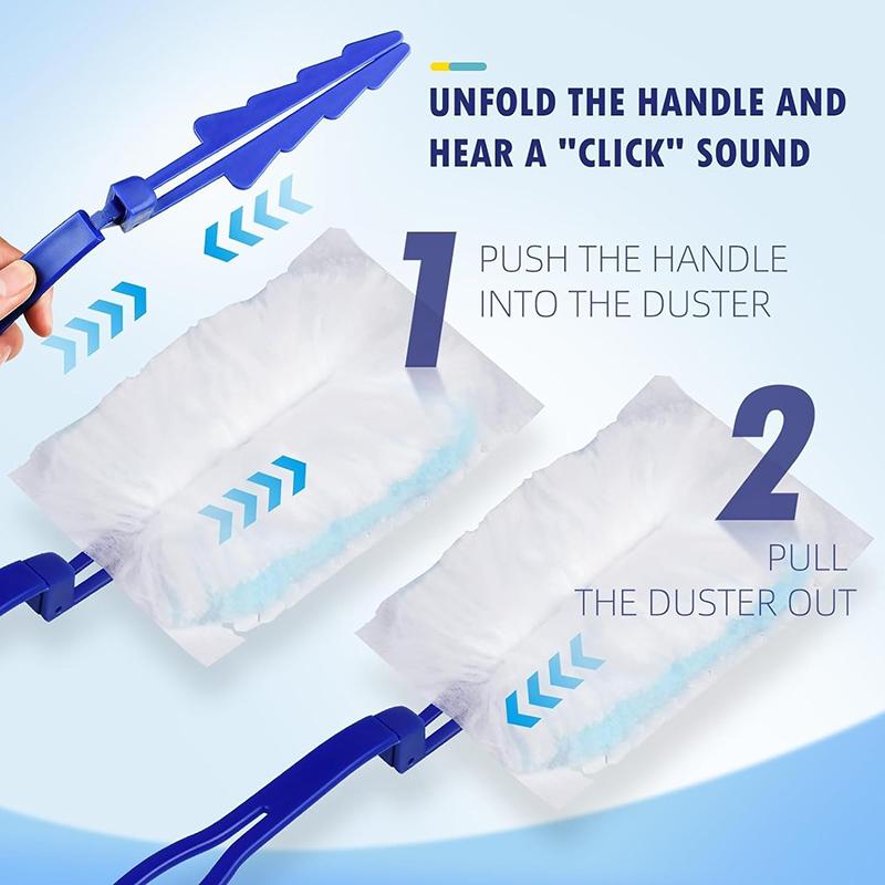 Extended Pole Dust Collector Disposable Fiber Cloth Electrostatic Precipitator Household Office Magic Duster CCD003