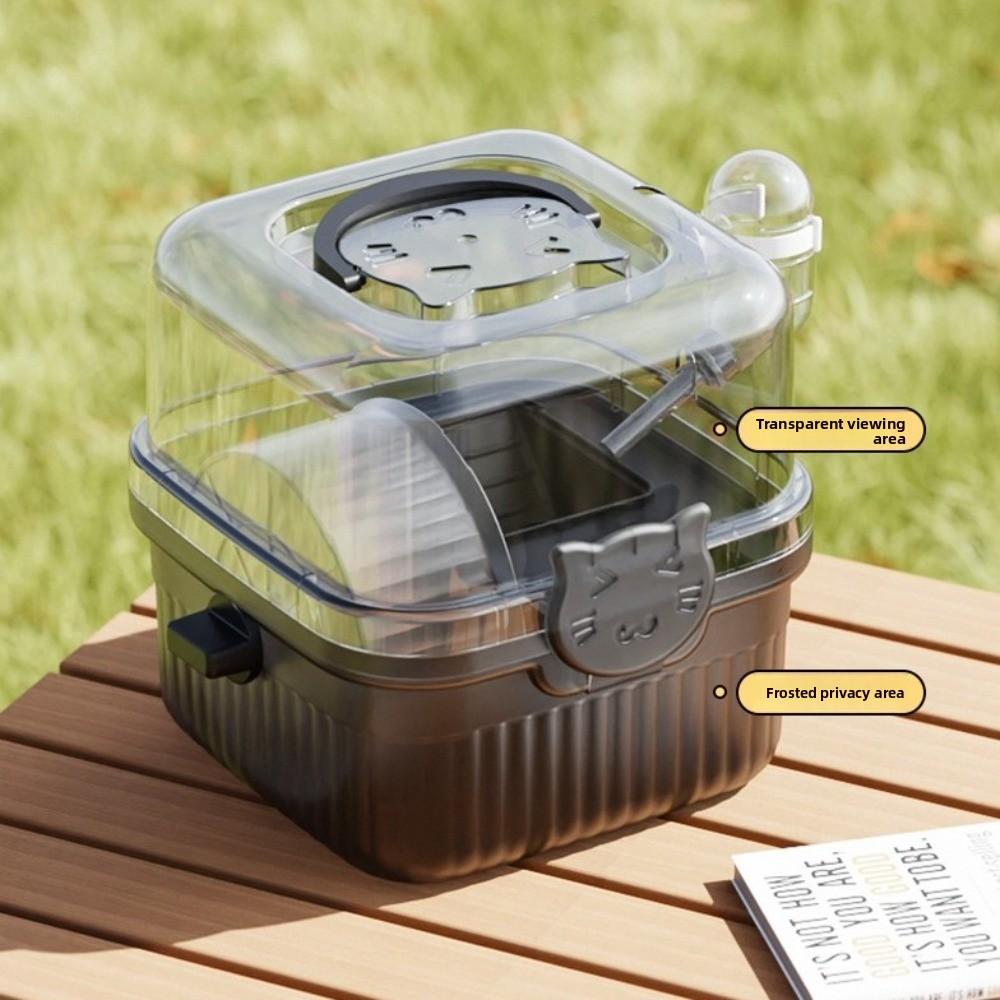With Handle Hamster Travel Cage Breathable Hamster Habitat New Pet Carrying Box Travel Use