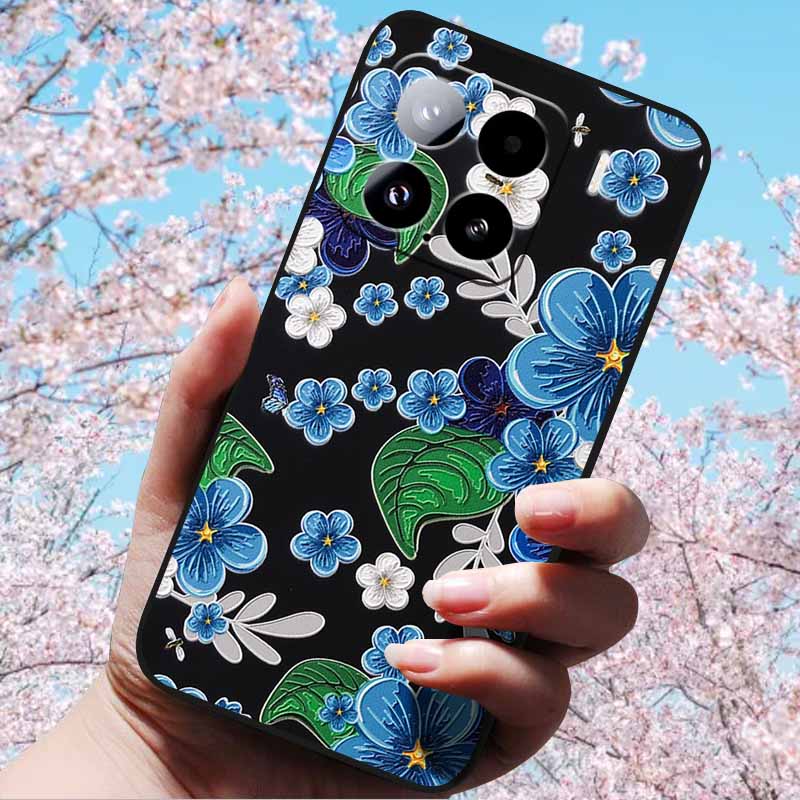 For Xiaomi 15 Pro 5G 6.73"Cases 3D Relief Soft Silicone Cover Retro Embossed for Xiaomi 15 5G Phone Mi 15pro 15 3D Soft TPU Case