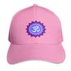 Lavender Variation Mandala Ohm Baseball Cap Cotton Twill Breathable Contrast Two Tone Brim Snapback Flat Bill