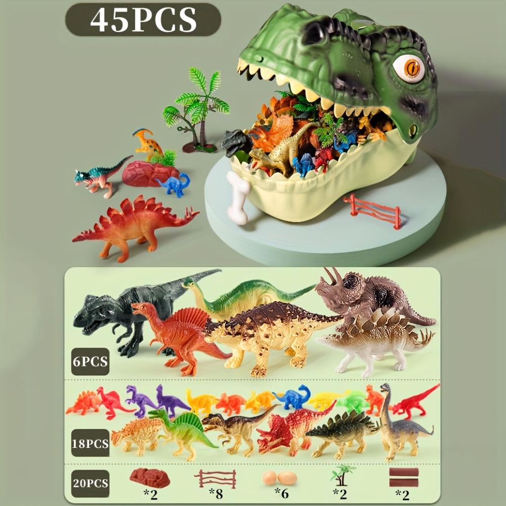 

Dinosaur Toys for Kids Realistic Toy with Dinosaur Figures Storage Box Large Dino Head Encased for Boys Girls & Dinosaur Lover