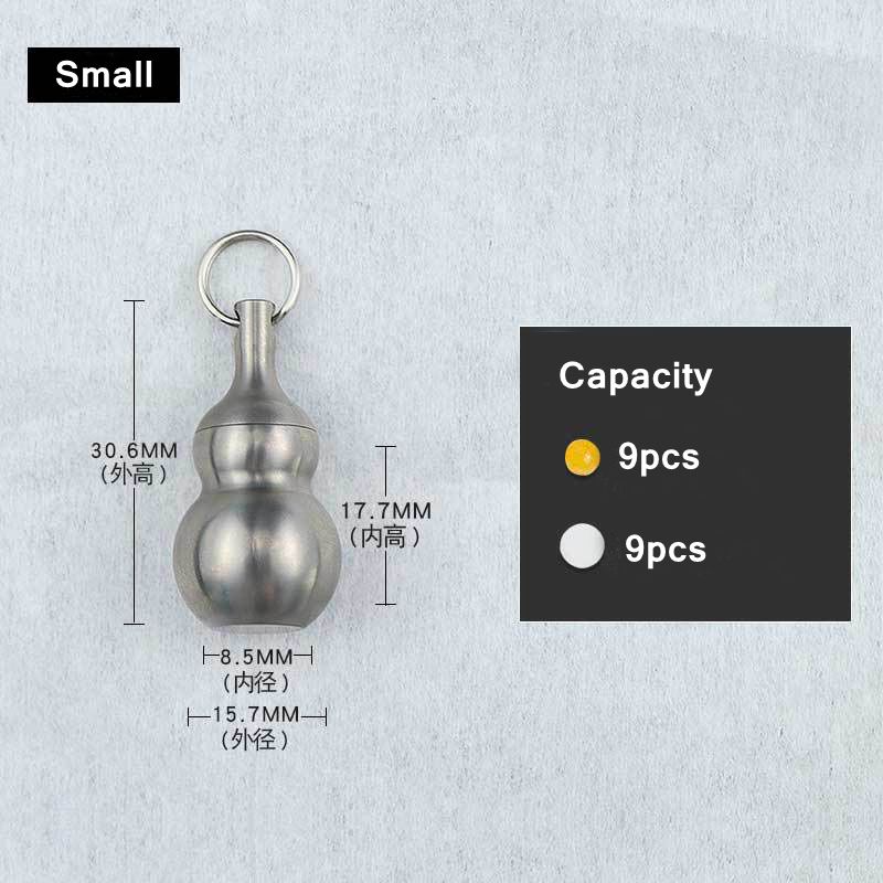 Pure Titanium Mini Sealed Waterproof Pill BoxEco-Friendly Home Outdoor  Medicine Tablets Storage Case First Aid Health Care Tool
