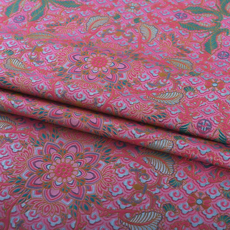 50x150cm High-end Jacquard Brocade Silk Fabric For Diy Sewing Cheongsam Hanfu Dress Kimono Garment Luxury Designer Fabric