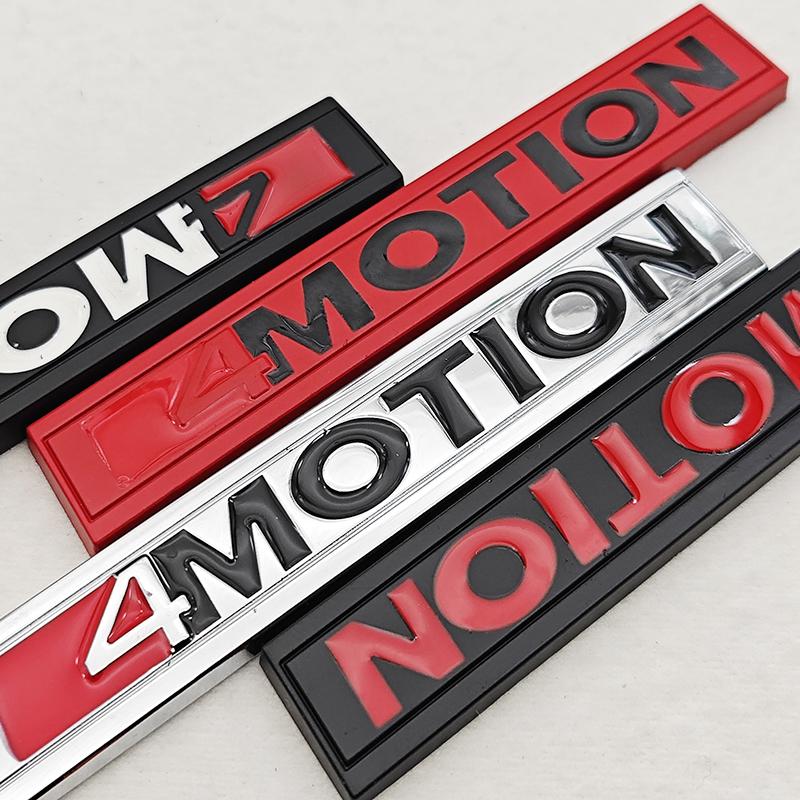 SVLHP1 3D Car 4MOTION Emblem Logo Trim Front Hood Grille Badge Rear Trunk Sticker For VW Volkswagen Polo Golf Passat Jetta Accessories