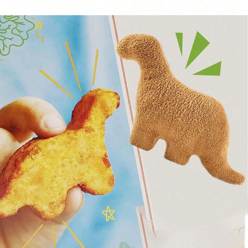 Dinosaur Chicken Nugget Pet Chew Toys - Tyrannosaurus Rex, Triceratops, Spinosaurus Dinosaur Chicken Nugget Toys, Birthday Gift