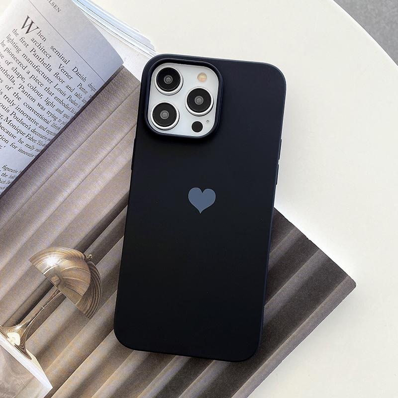 Matte Candy Color Love Heart Soft TPU Case For iPhone 14 13 12 11 Pro Xs Max 8 7 Plus X Xr SE Frosted Back Cover Silicone Shell