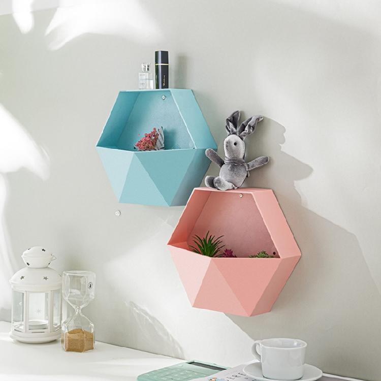Hexagon Wall Shelves Honeycomb Geometric Holders Storage Box Wall Hanging Shelf