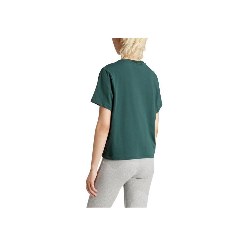 Adidas Originals Adicolor Trefoil Comfortable Crew Neck Short Sleeve T-Shirt Women Tops Mineral-Green IY4687