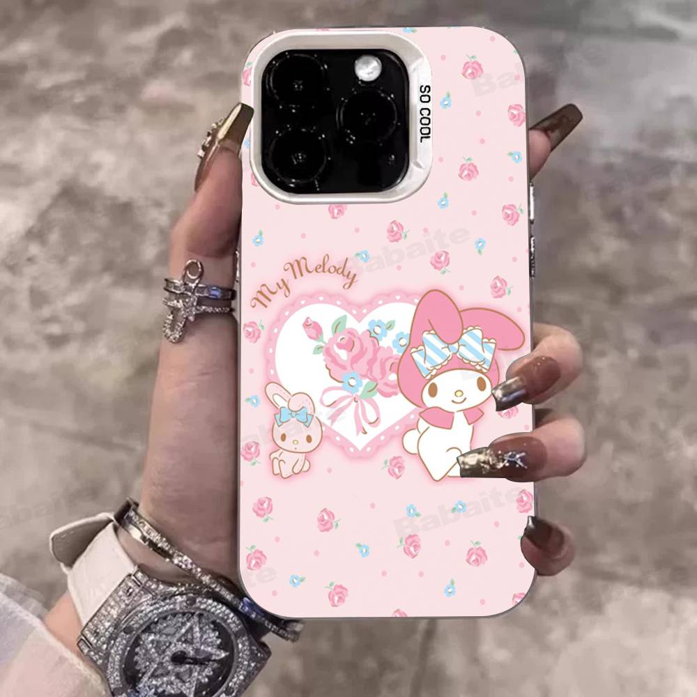 Cute M-My M-Melodys Phone Case For IPhone 17 16 15 14 13 Pro 12 11 Pro Max PLUS Color Back Cover