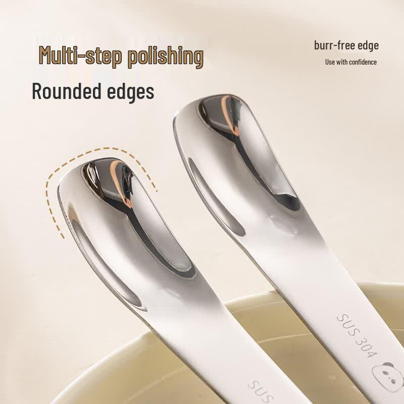 Guangyi 304 Stainless Steel Long Handle Dessert & Coffee Spoons (2-Pack)