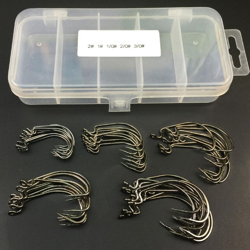 

50Pcs 2 #1 #1/0 #2/0#3/0# Приманка Карп Морские Рыболовные Крючки с Аксессуарами для Снастей