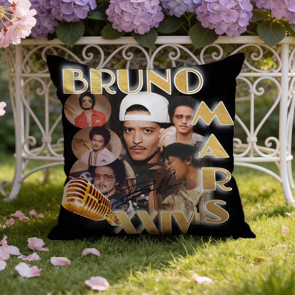 B-Bruno M-mars Singer Cushion Cover Home & Car Dual-Scene Pillow Cover: Reversible for Premium Comfort