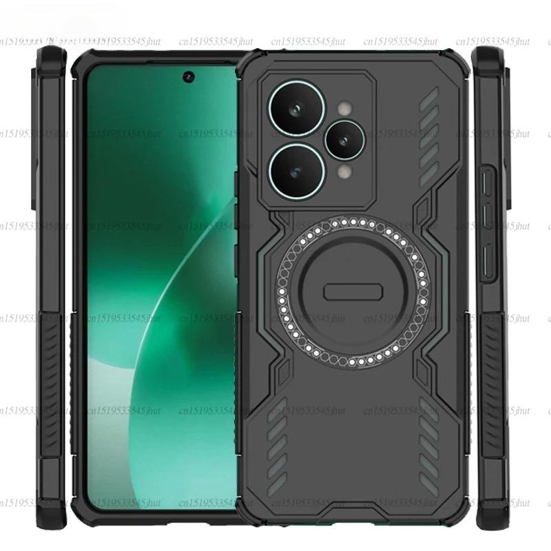 Shockproof Armor Case For Realme 15 5G Magnetic Adsorption Wireless Charge Cover Realme 15 Pro Case For Realme 15 Case 6.8 Inch
