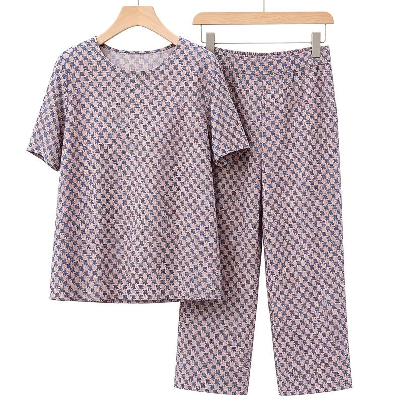Plus Size Women's Summer 2-Piece Set, Short Sleeve Top & Cropped Pants (3XL-7XL)