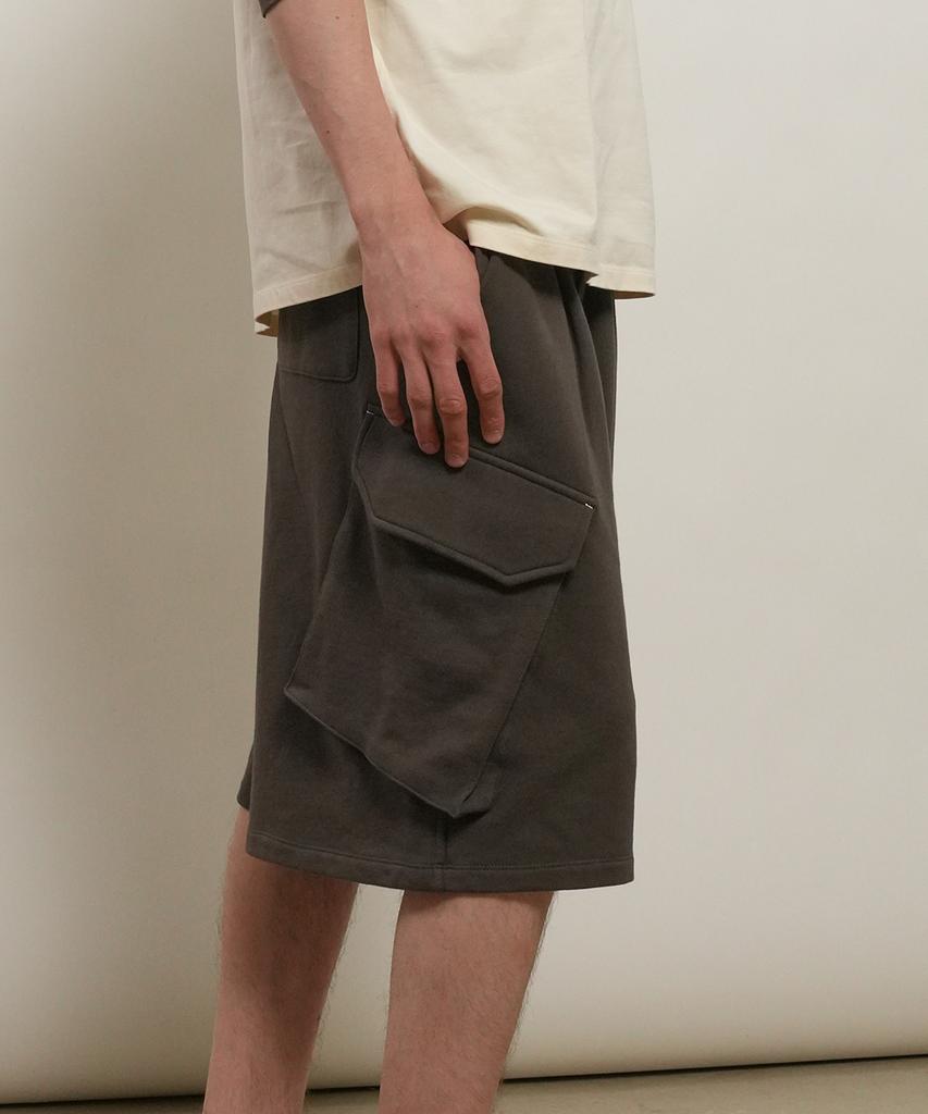 GENERALIDEA Man Cargo Sweat Half Pants [Chacoal] / Gf2Mhp020