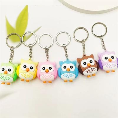 Creatieve PVC Student Cadeau Feest Verjaardagscadeaus Uil Hanger Uil Sleutelhanger Auto Sleutelhanger Dierlijke Sleutelhanger