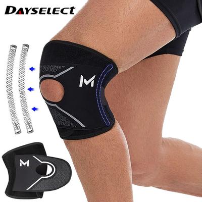 Durable And Safe 1Pcs Sports Knee Pads Double-Sided Fish-Scale Spring Bars Shock Absorption Running Mountain Climbing Basketball Knee Support