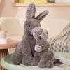 1 pezzo 23/60CM Kawaii Peluche Asinello Giocattoli Bambole Peluche Asinello Grigio Adorabile Animale Morbido Imbottito per Regalo di Compleanno Bambino Neonato