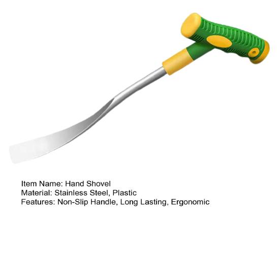 Garden Small Hand Shovel with Non-Slip Ergonomic Handle T-Shaped Design Gardening Trowel Weed Remover Tool