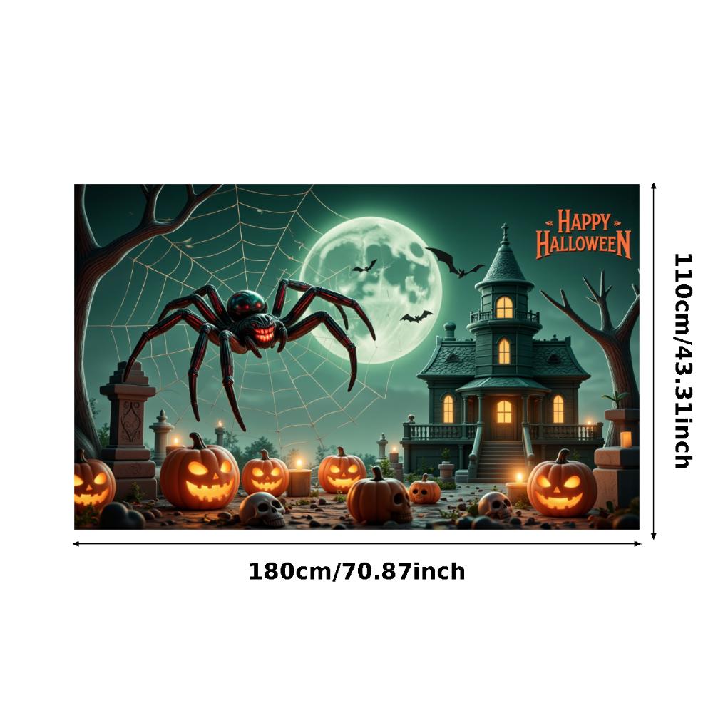 Halloween Banner Skulls Spooky Decoration Event Decoration Eerie Atmosphere Night Decoration For Spooky Night Party Prop