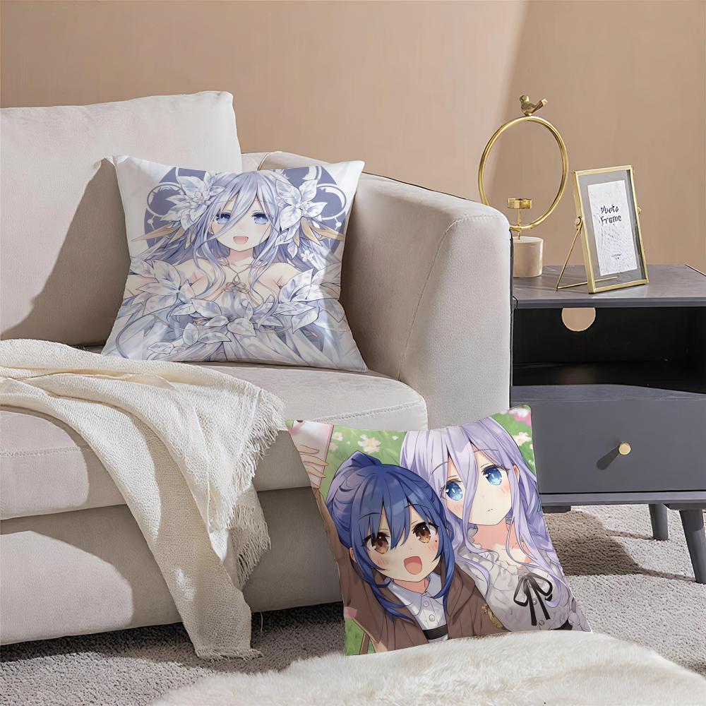 HeartFluttering DDATE A LIVE Icons Cushion Cover Pillowcase Short Plush Invisible zipper Room Sofa Cushion Cover