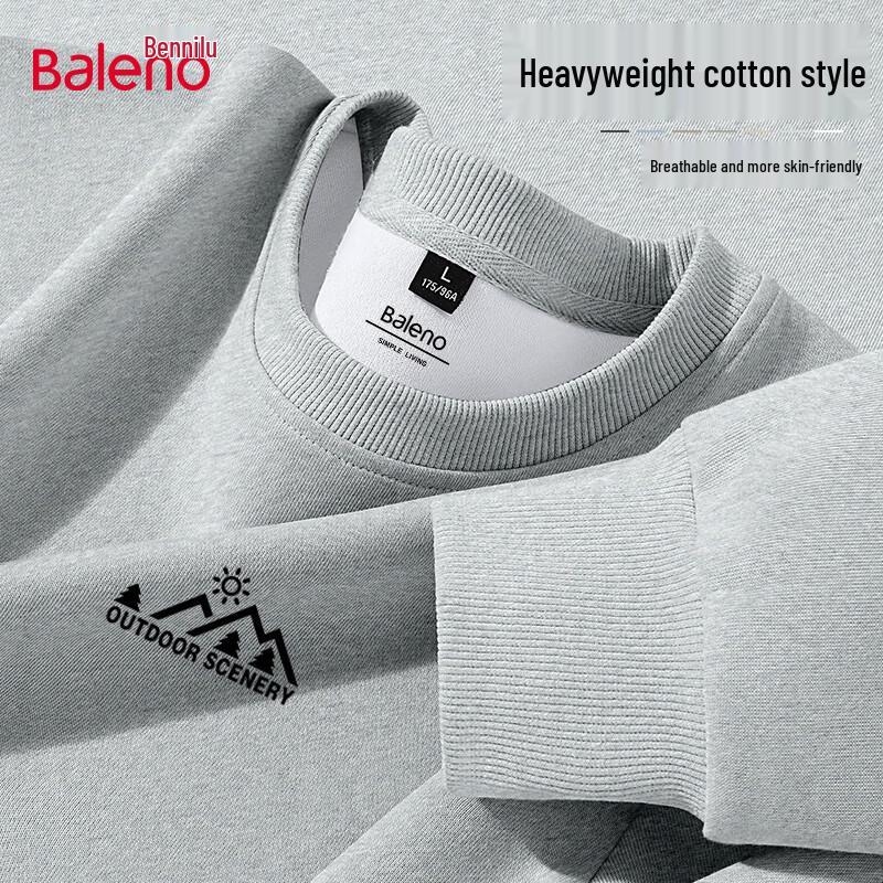 Baleno Men s Heavyweight Cotton Crewneck Sweatshirt M