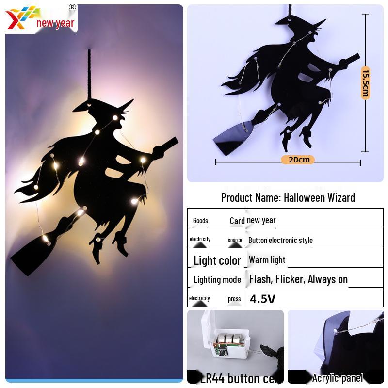 Halloween LED Pumpkin & Ghost String Lights: Spooky Room Décor with Flashing Ornaments