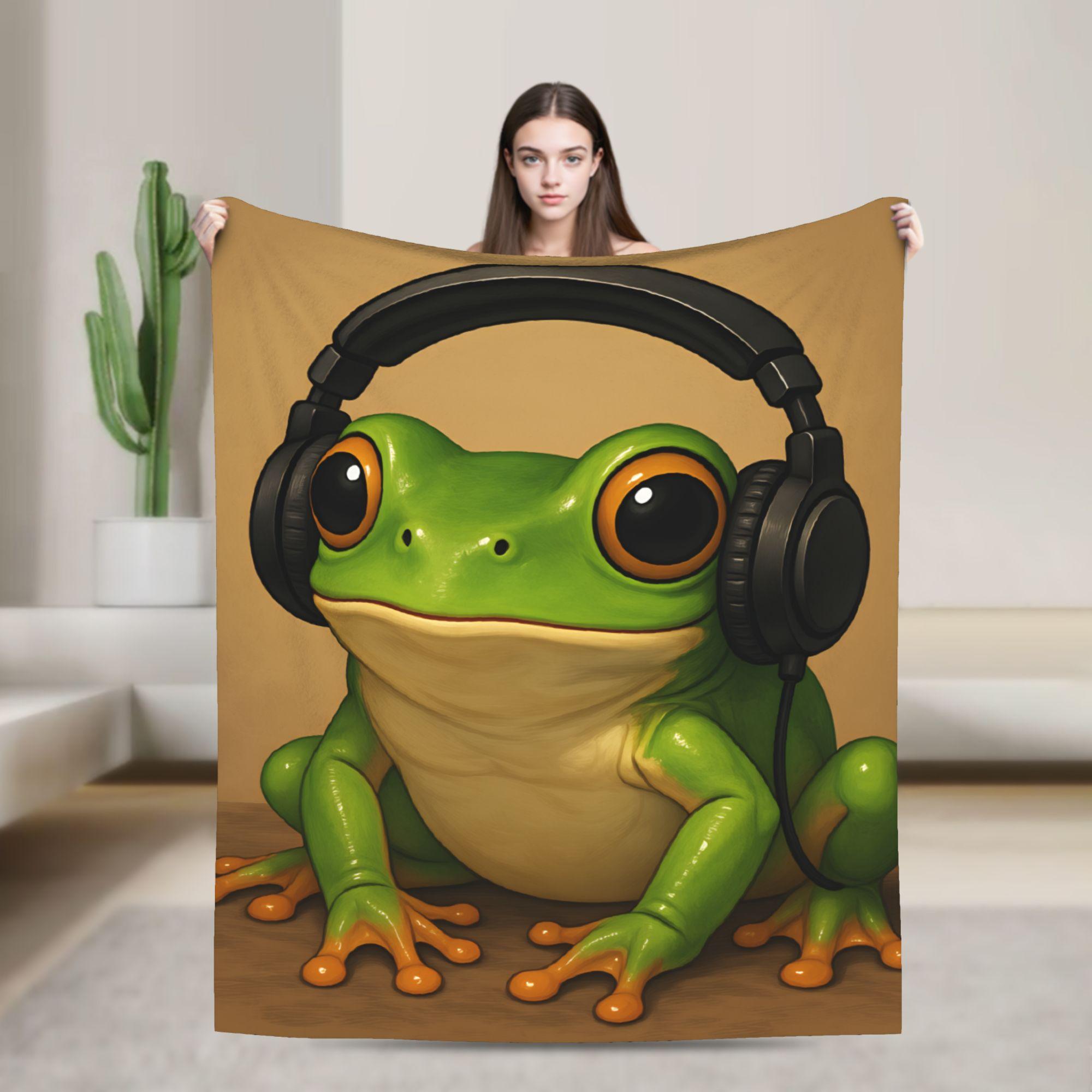 

Super Soft BlanketsBoy Girl Picnic Gentleman Frog Bedding Throws Flannel Bedspread For Home Decor Graphic Sofa Bed Cover 75x90cm