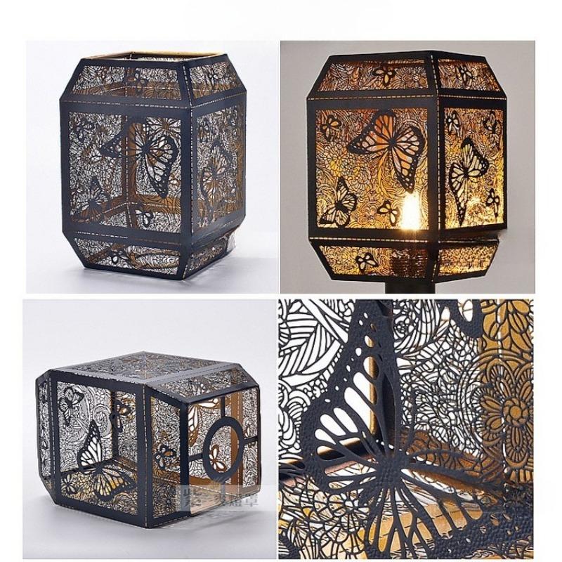 

Pendant Lamp Shade Chandelier Shade Replacement E27 for Cafe Living Room Decoration Wrought Iron Lampshade Carving Metal Cage