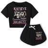Kids Short Sleeve Printed Outfit Set for Casual Daily Wear