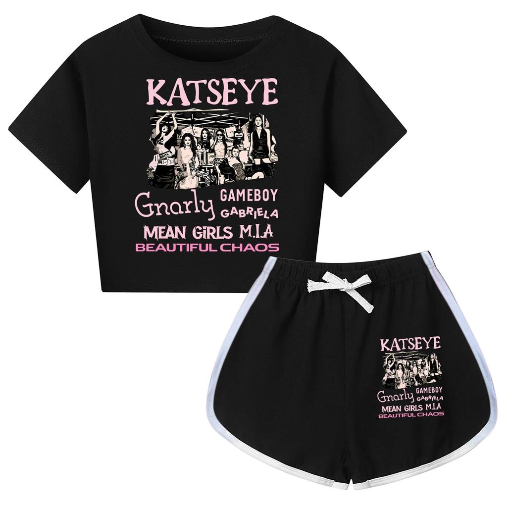 Kids Short Sleeve Printed Outfit Set for Casual Daily Wear