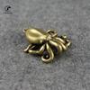 Copper Octopus Carving Keychains Sculpture Solid Copper Decoration Animal Octopus Statue Pendant Decor Home Cool Home Stuff